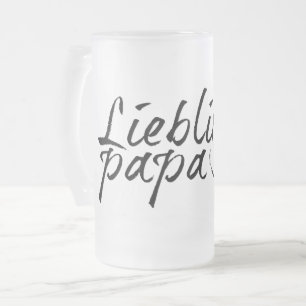 Lieblingspapa - schwarzer Schriftzug 00001 Mattglas Bierglas