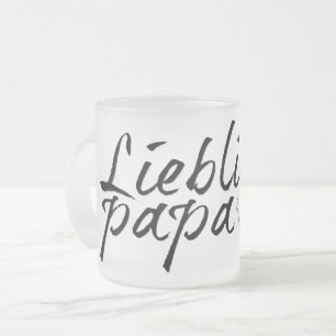 Lieblingspapa - schwarzer Schriftzug 00001 Mattglastasse