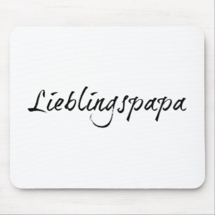 Lieblingspapa - schwarzer Schriftzug 00001 Mousepad