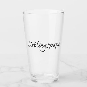 Lieblingspapa - schwarzer Schriftzug 0001 Glas