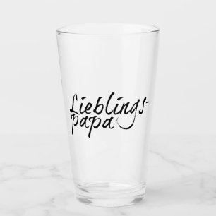 Lieblingspapa - schwarzer Schriftzug 0001 Glas