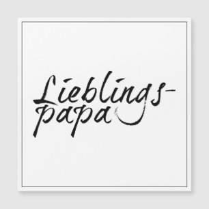 Lieblingspapa - schwarzer Schriftzug 0001 Magnetkarte