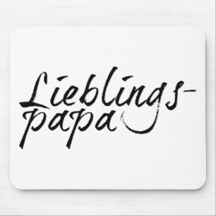 Lieblingspapa - schwarzer Schriftzug 0001 Mousepad