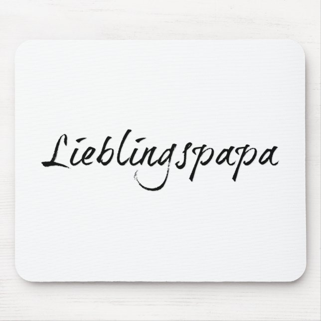 Lieblingspapa - schwarzer Schriftzug 0001 Mousepad (Vorne)