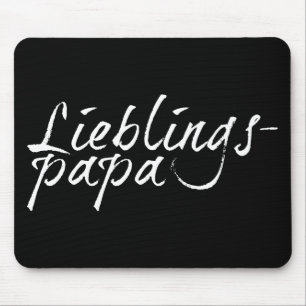 Lieblingspapa - weißer Schriftzug 00001 Mousepad
