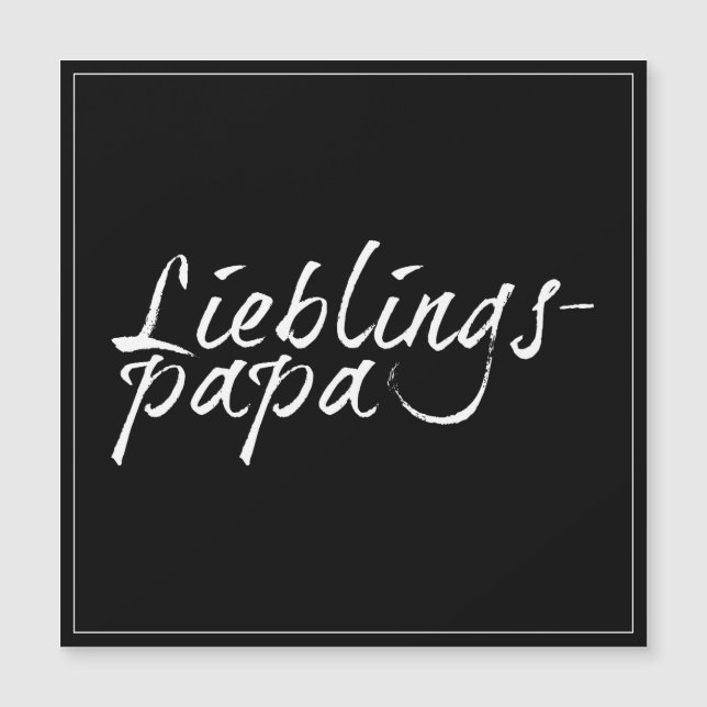 Lieblingspapa - weißer Schriftzug 0001 Magnetkarte (Vorderseite)