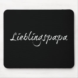 Lieblingspapa - weißer Schriftzug 0001 Mousepad