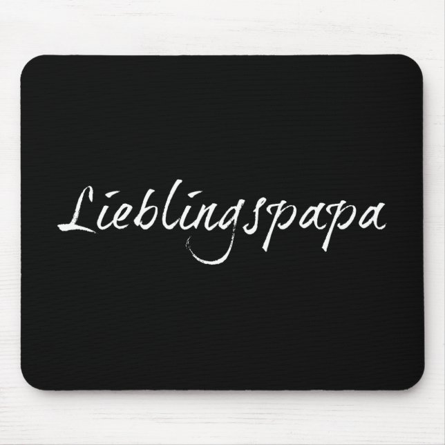 Lieblingspapa - weißer Schriftzug 0001 Mousepad (Vorne)
