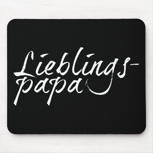 Lieblingspapa - weißer Schriftzug 0001 Mousepad (Vorne)