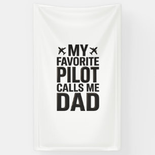 Lieblingspilot nennt mich Dad Vintage-Flugzeug-Shi Banner