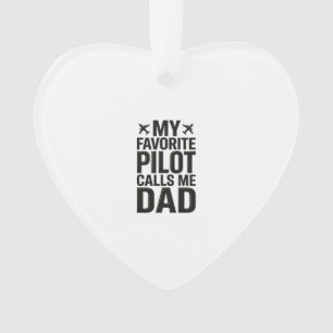 Lieblingspilot nennt mich Dad Vintage-Flugzeug-Shi Ornament