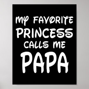 Lieblingsprinzessin nennt mich Papa Vatertag Chris Poster