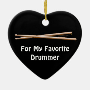 Lieblingsschlagzeuger-Drumsticks-kundengerechte Keramikornament