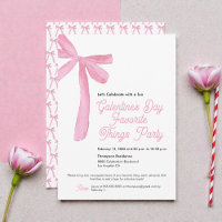 Lieblingssendungen Galentiner Party Pink Bow Thema