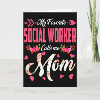 Lieblingssozialarbeiterin nennt Mama frohen Mutter Karte