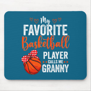 Lieblingsspieler nennen Oma Basketball Gra T-Shirt Mousepad