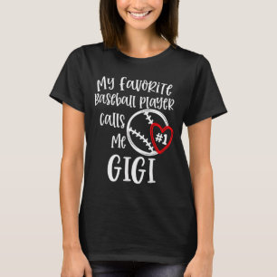 Lieblingsspieler nennt Gigi Baseball-Oma Großmutte T-Shirt