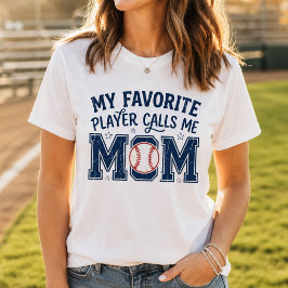 Lieblingsspieler nennt mich Mom Baseball-Mom T-Shirt