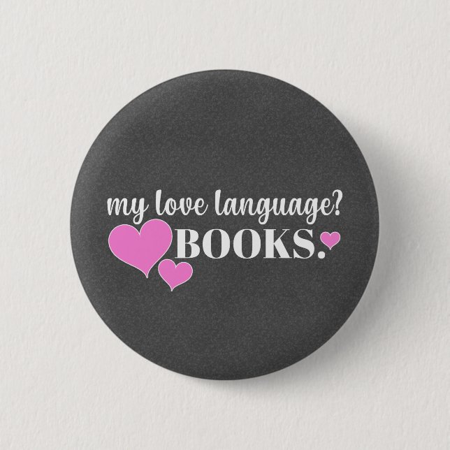Lieblingssprache ist Bücher Button (Vorderseite)