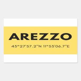 Lieblingsstadt Arezzo Italien Skyline Koordinaten Rechteckiger Aufkleber