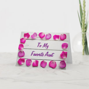 Lieblingstante Floral Pink Geburtstagskarte Karte