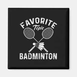 Lieblingsthema Badminton Lustiger Sportler Magnet