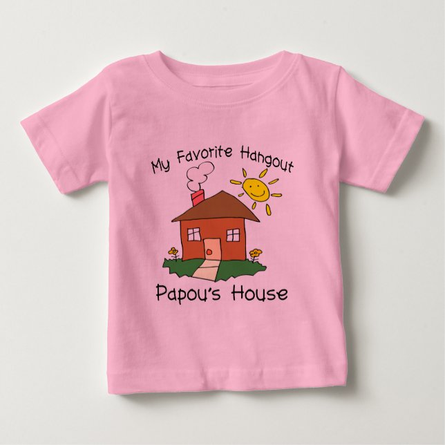 Lieblingstreffpunkt Papous Haus Baby T-shirt (Vorderseite)