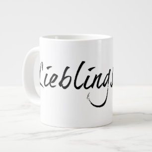 Lieblingsvati - schwarzer Schriftzug 00001 Jumbo-Tasse