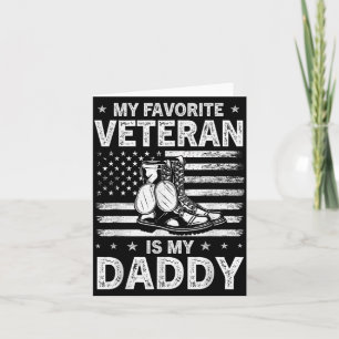 Lieblingsveteran Ist Daddy Veterans Day USA-Flagge Karte