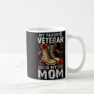 Lieblingsveteran ist Mama patriotischer Muttertag Kaffeetasse