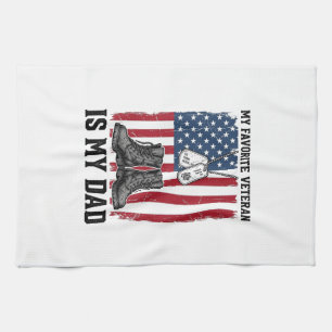 Lieblingsveteran Ist Mein Vater Patriotisches Shir Geschirrtuch