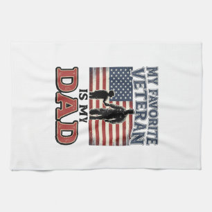Lieblingsveteran Ist Mein Vater Patriotisches Shir Geschirrtuch