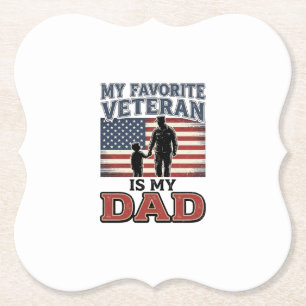 Lieblingsveteran Ist Mein Vater Patriotisches Shir Untersetzer