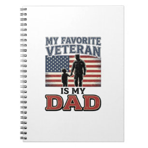 Lieblingsveteran Ist Mein Vater Patriotisches T-Sh Notizblock
