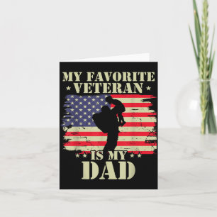 Lieblingsveteran ist Papa Armee Militärveteranen-T Karte