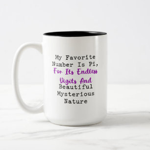 Lieblingszahl Pi Endlose Ziffern Geheimnisvoll Zweifarbige Tasse