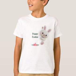 Liebreizendes 3D-Kaninchen mit editierbarem Ostern T-Shirt