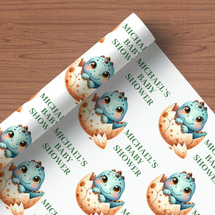 Liebreizendes Dinobaby-Schwimmbad-Wrap zum baldige Geschenkpapier