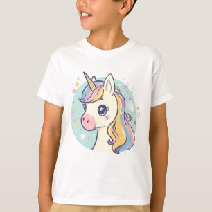 Liebreizendes Pastell-Einhorn – Süßes Fantasy-Desi T-Shirt