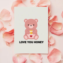 Liebst Du Honig Karte für Freund Valentinstag