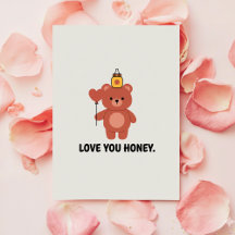 Liebst du Honigkarte für Ehefrau Valentinstag Gesc