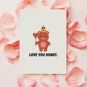 Liebst du Honigkarte für Ehefrau Valentinstag Gesc Feiertagskarte