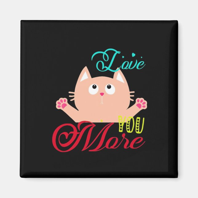 Liebst du mehr eleganter Stil  Magnet (Vorne)