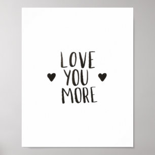 Liebst Du mehr elegantes Design Poster