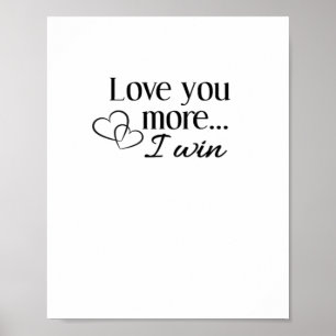 Liebst Du mehr herzliches minimales Design Poster