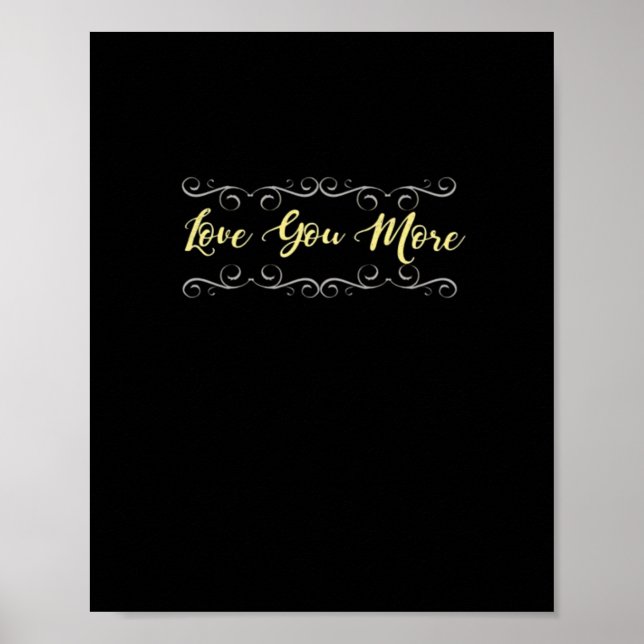 Liebst Du mehr herzliches modernes Design  Poster (Vorne)