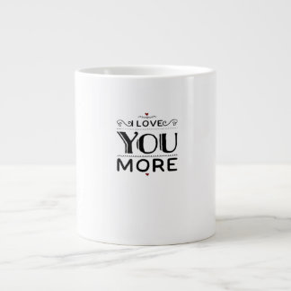 Liebst Du mehr künstlerischer Designstil Jumbo-Tasse