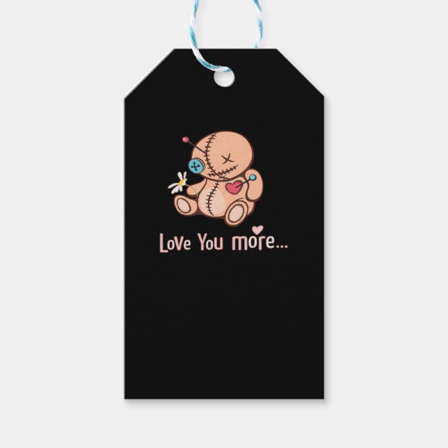 Liebst Du mehr Minimal Design  Geschenkanhänger (Vorderseite)