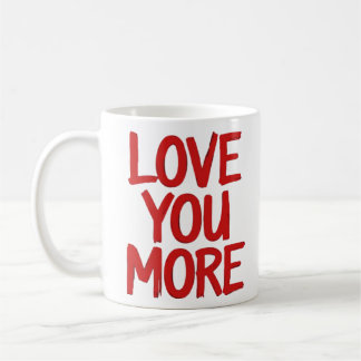 Liebst Du mehr Minimal Herzliches Design Kaffeetasse