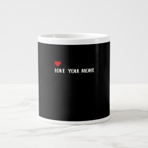 Liebst Du Mehr Minimalistischer Liebesspruch Jumbo-Tasse